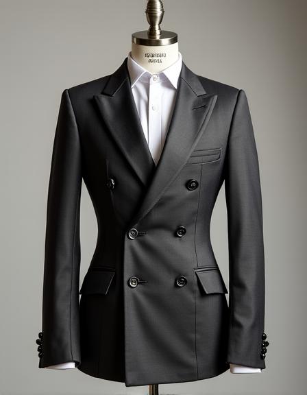 Blazer doppiopetto grigio antracite