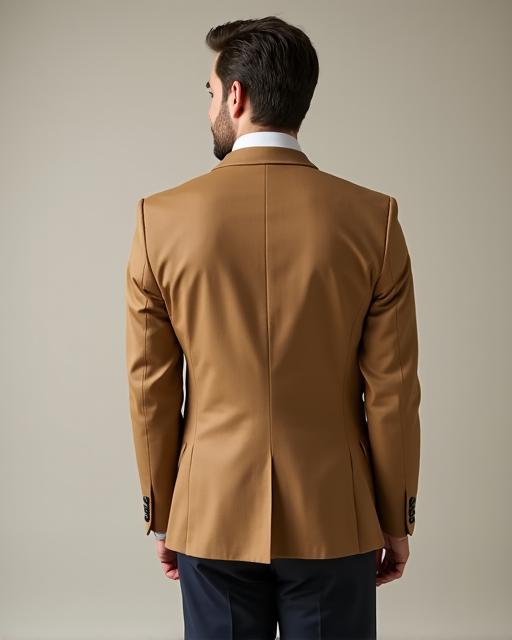 Uomo che indossa un blazer della lunghezza corretta