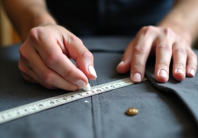 Dettaglio sartoriale del taglio di un blazer